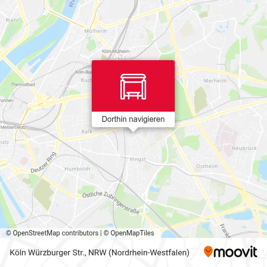Köln Würzburger Str. Karte