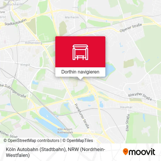 Köln Autobahn (Stadtbahn) Karte