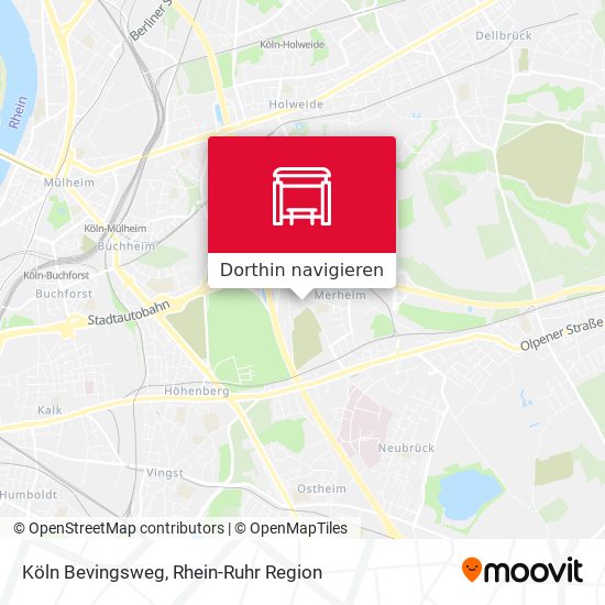 Köln Bevingsweg Karte