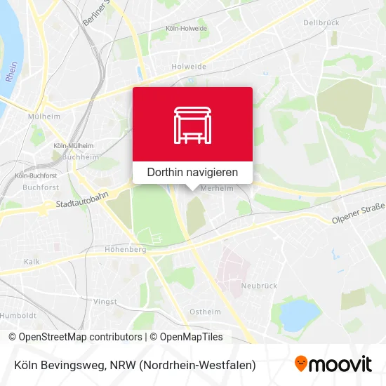 Köln Bevingsweg Karte