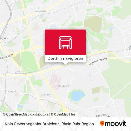 Köln Gewerbegebiet Broichstr. Karte