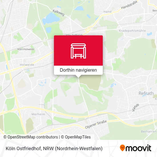 Köln Ostfriedhof Karte