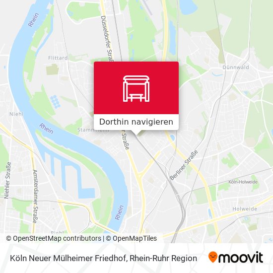 Köln Neuer Mülheimer Friedhof Karte