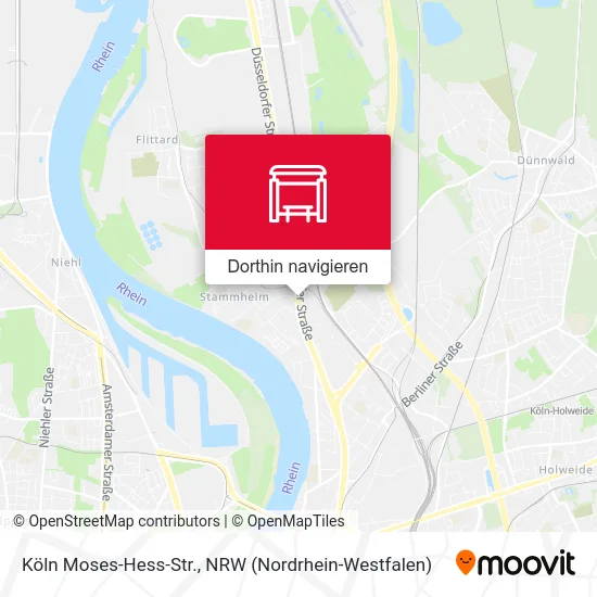 Köln Moses-Hess-Str. Karte