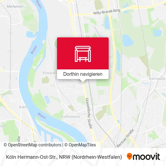 Köln Hermann-Ost-Str. Karte