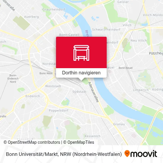 Bonn Universität/Markt Karte