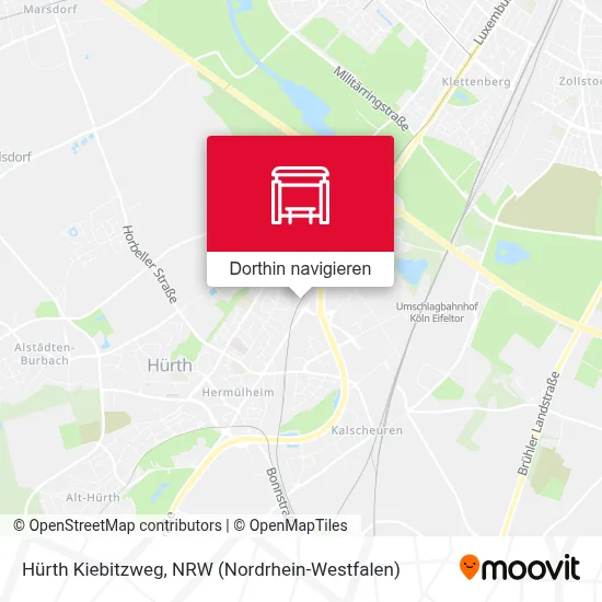Hürth Kiebitzweg Karte