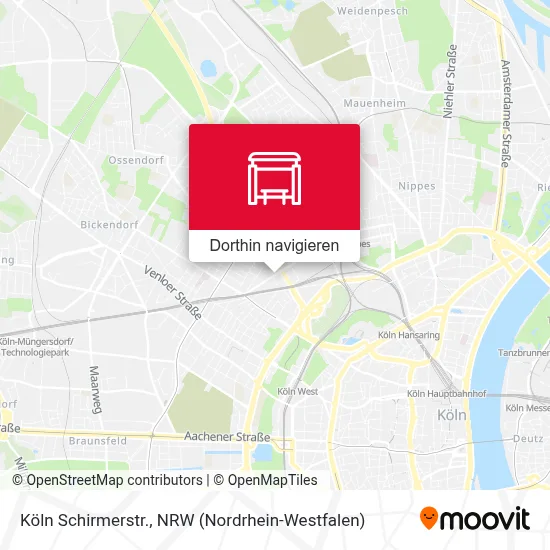 Köln Schirmerstr. Karte