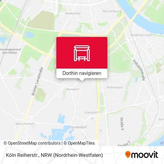 Köln Reiherstr. Karte