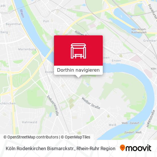 Köln Rodenkirchen Bismarckstr. Karte