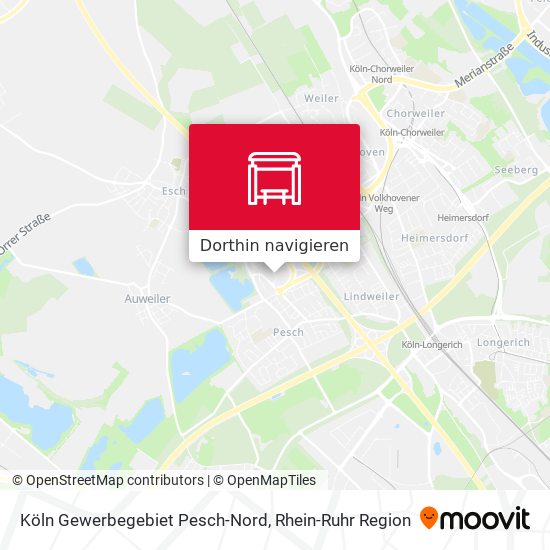 Köln Gewerbegebiet Pesch-Nord Karte
