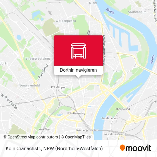 Köln Cranachstr. Karte