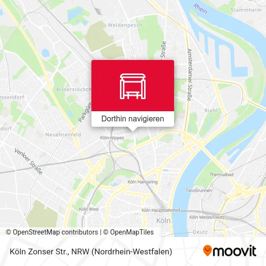 Köln Zonser Str. Karte