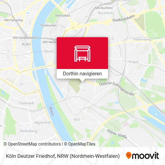 Köln Deutzer Friedhof Karte