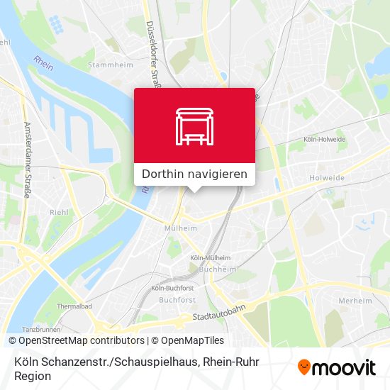 Köln Schanzenstr. / Schauspielhaus Karte
