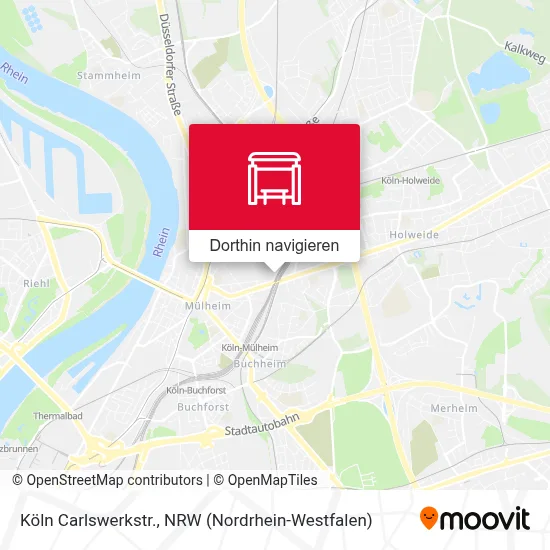 Köln Carlswerkstr. Karte