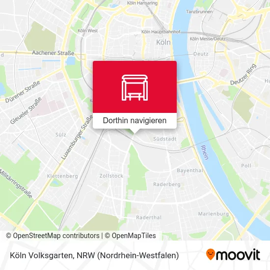 Köln Volksgarten Karte