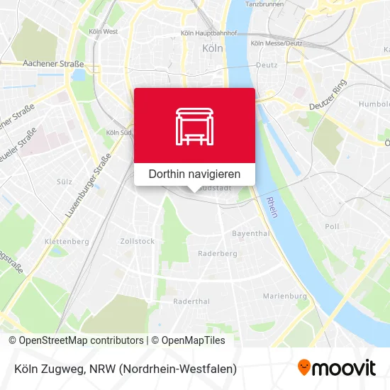 Köln Zugweg Karte