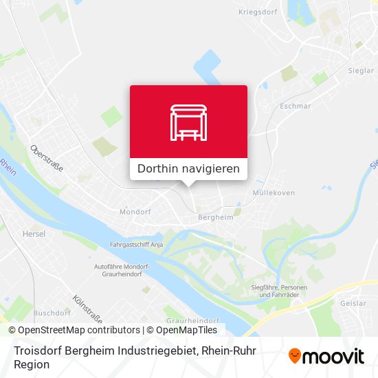 Troisdorf Bergheim Industriegebiet Karte