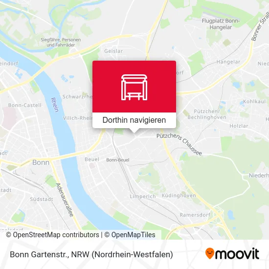 Bonn Gartenstr. Karte