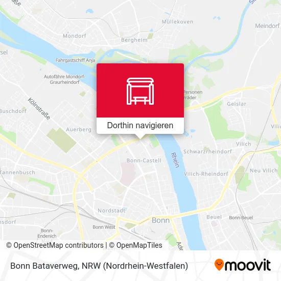 Bonn Bataverweg Karte