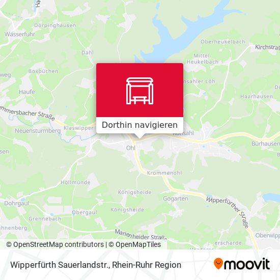 Wipperfürth Sauerlandstr. Karte