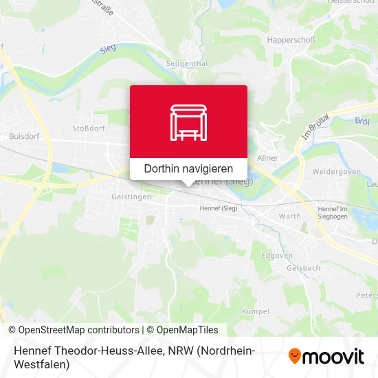 Hennef Theodor-Heuss-Allee Karte
