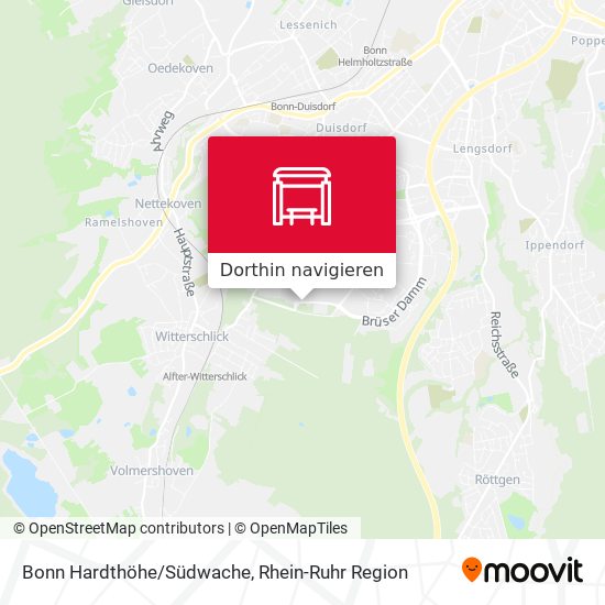 Bonn Hardthöhe/Südwache Karte