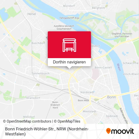 Bonn Friedrich-Wöhler-Str. Karte