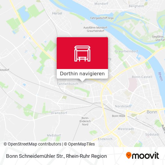 Bonn Schneidemühler Str. Karte