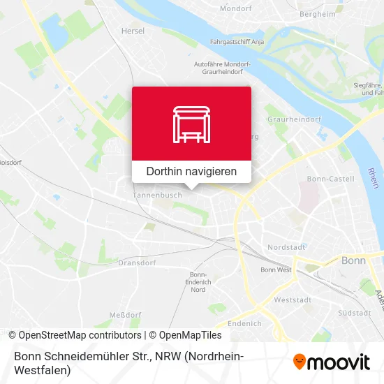 Bonn Schneidemühler Str. Karte