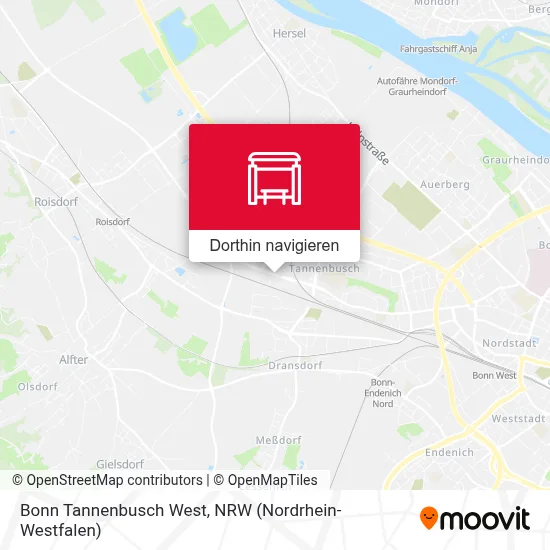 Bonn Tannenbusch West Karte