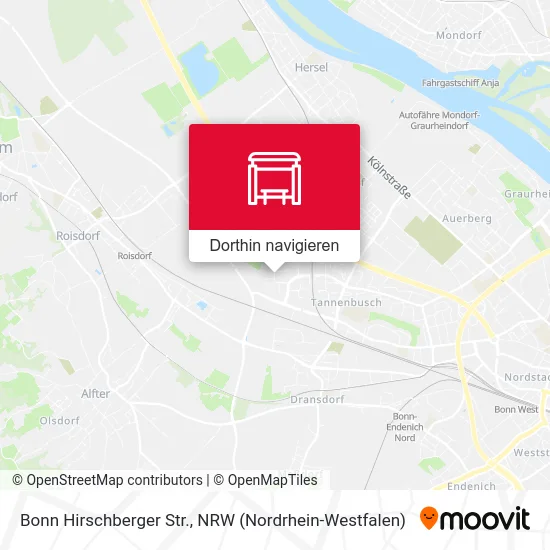 Bonn Hirschberger Str. Karte