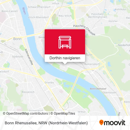 Bonn Rhenusallee Karte