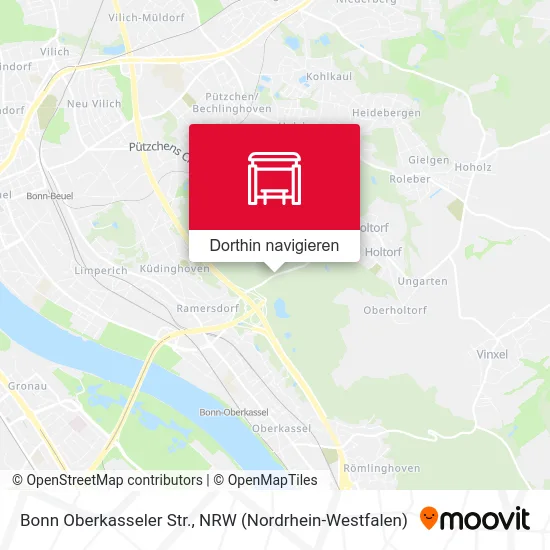 Bonn Oberkasseler Str. Karte