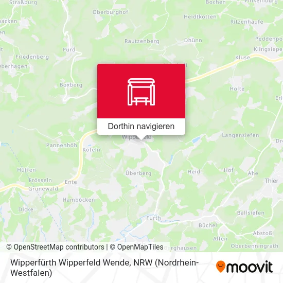 Wipperfürth Wipperfeld Wende Karte