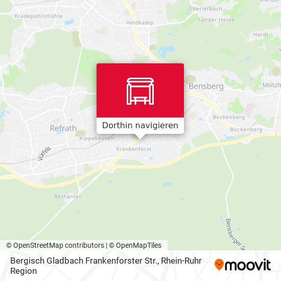 Bergisch Gladbach Frankenforster Str. Karte