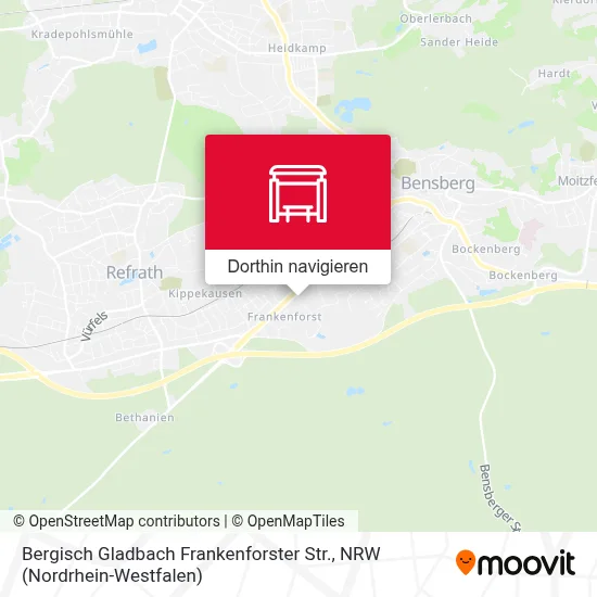 Bergisch Gladbach Frankenforster Str. Karte