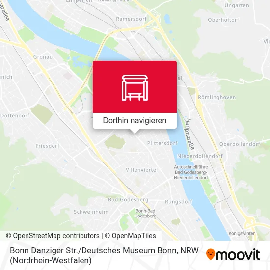 Bonn Danziger Str. / Deutsches Museum Bonn Karte