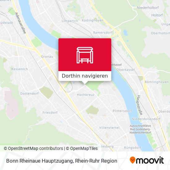 Bonn Rheinaue Hauptzugang Karte