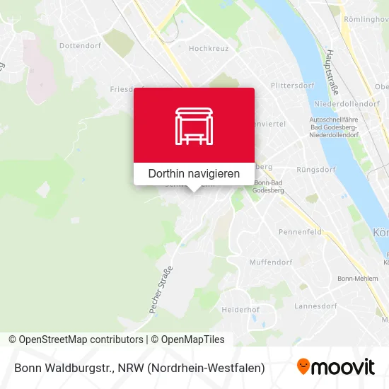 Bonn Waldburgstr. Karte