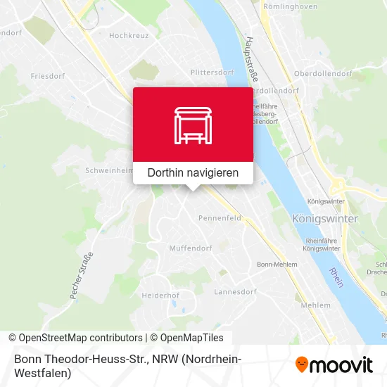 Bonn Theodor-Heuss-Str. Karte