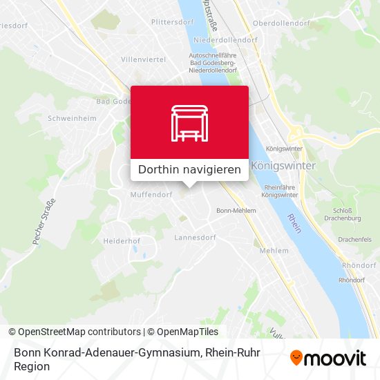 Bonn Konrad-Adenauer-Gymnasium Karte