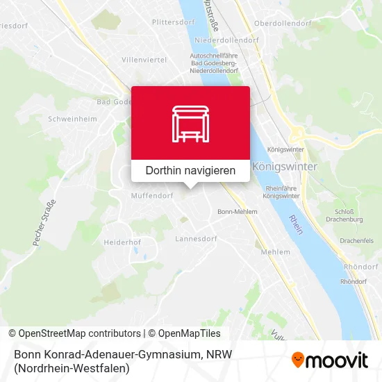 Bonn Konrad-Adenauer-Gymnasium Karte