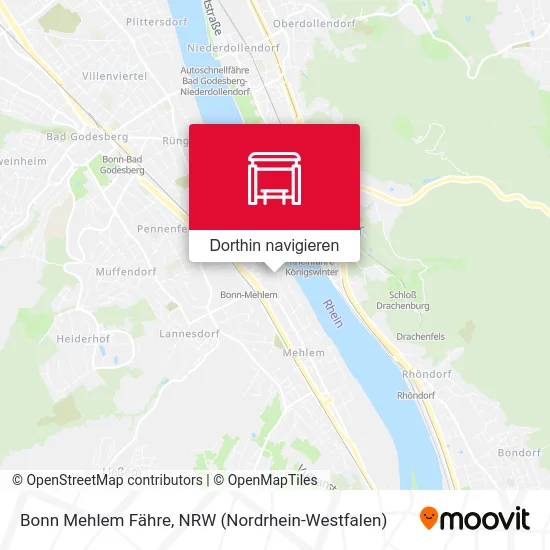 Bonn Mehlem Fähre Karte