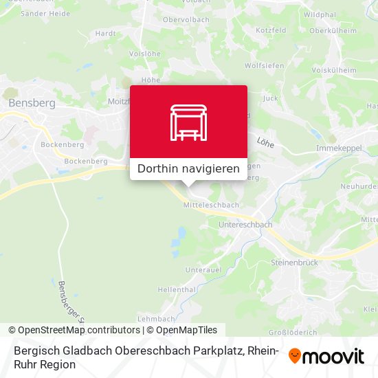 Bergisch Gladbach Obereschbach Parkplatz Karte