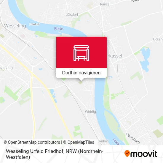 Wesseling Urfeld Friedhof Karte