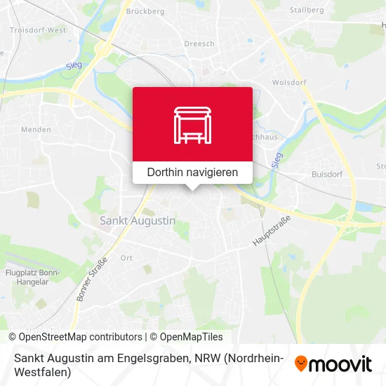 Sankt Augustin am Engelsgraben Karte