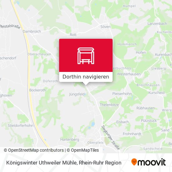 Königswinter Uthweiler Mühle Karte