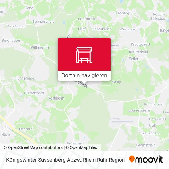 Königswinter Sassenberg Abzw. Karte